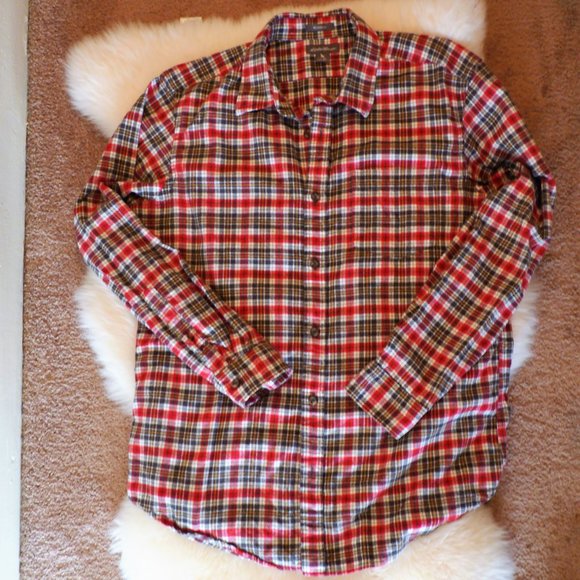 Eddie Bauer Relaxed Fit Plaid Flannel Shirt - Picture 2 of 4